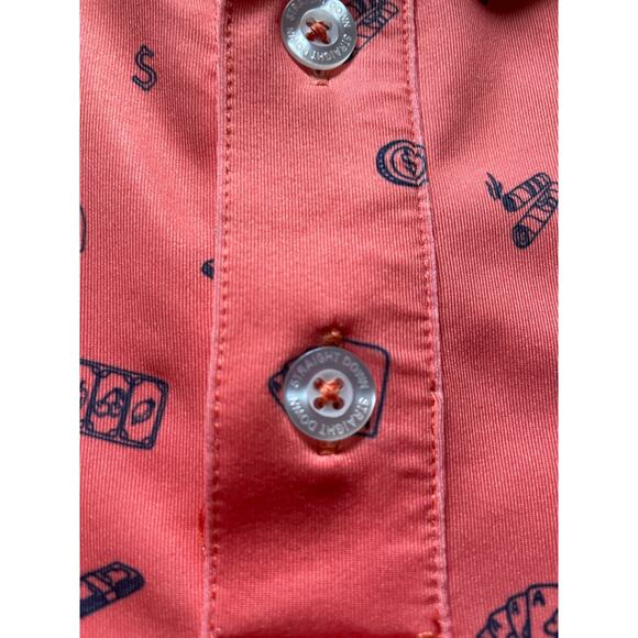 Straight Down Polo Shirt Mens/Teen Coral Size XL Golf Palmetto Dunes Hilton Head - Picture 8 of 11
